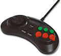 Mega Drive 16Bit Controller (Black Red) (New) - Nintendo Hardware Mega Drive 16Bit Controller (Black Red) (New)