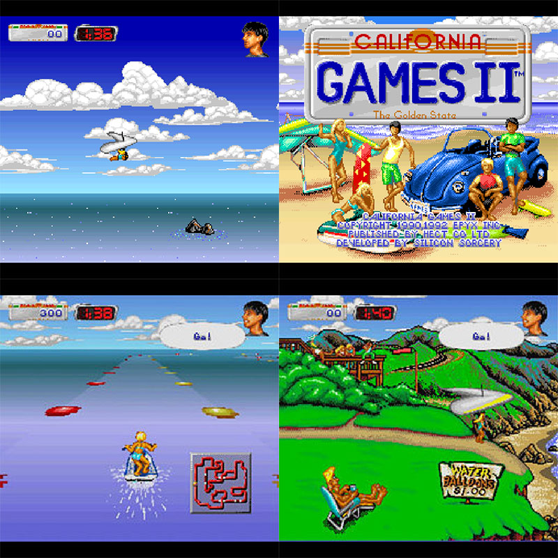 Back cover / image - California Games II (Cart Only)